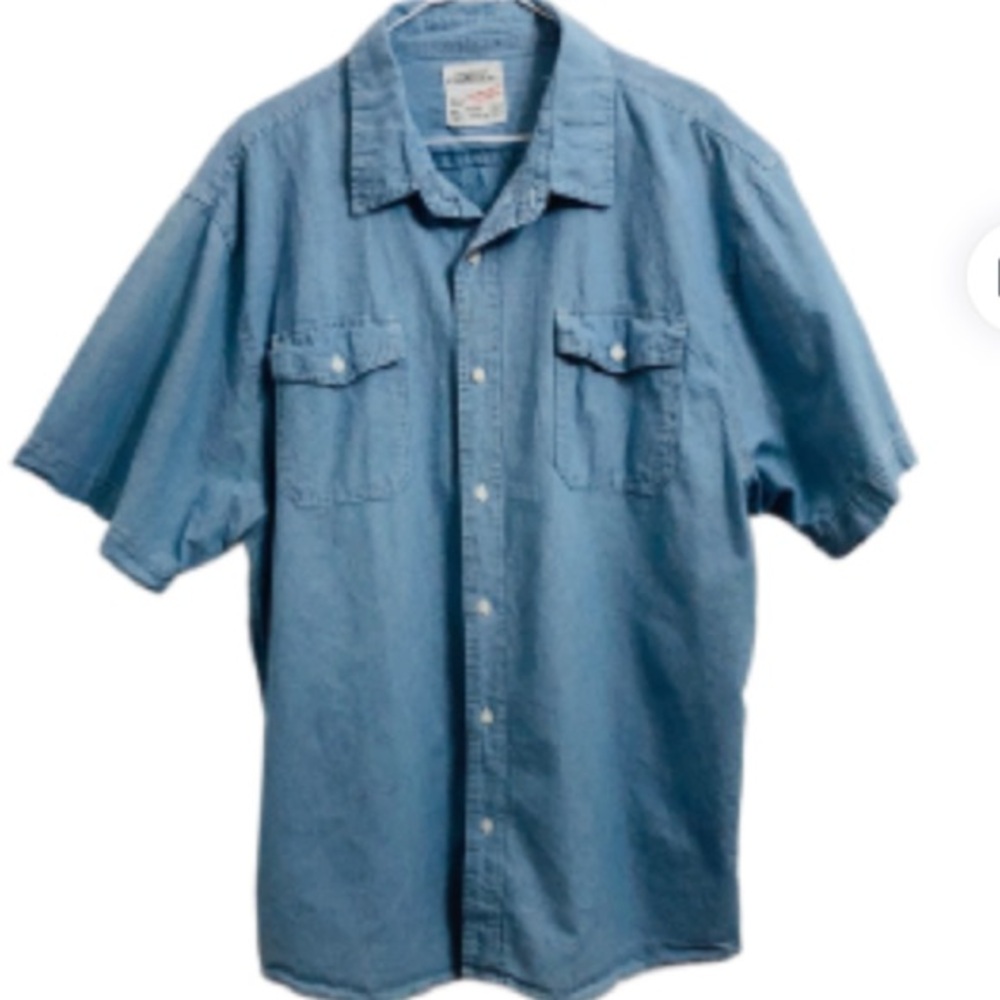 EC Chambray Light Denim Men’s Button Down Size 2XL